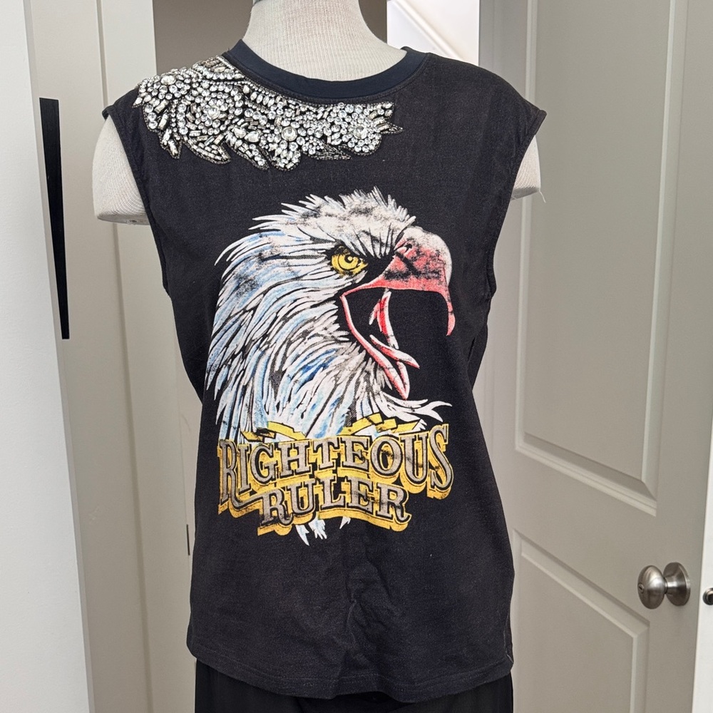 Righteous Ruler Embellished  Graphic Tank Top